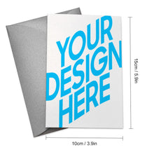 Cargar imagen en el visor de la galería, Versión vertical tarjeta de felicitación tarjeta postal tarjeta foto personalizada con logotipo texto patrón fotos