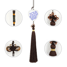 Cargar imagen en el visor de la galería, Colgante de Cristal para Coche con Nudo Chino / Colgante para Espejo Retrovisor de Coche / Decoración Adorno para Espejo de Coche QC1104041 Personalizado con Impresión Completa de Una Imagen con Foto Logo Patrón Texto