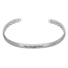 Cargar imagen en el visor de la galería, Brazalete Grabado / Pulsera de Plata / Cobre para Hombre S0033 Personalizada con Texto Nombre