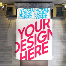 Cargar imagen en el visor de la galería, Juego de cama reversible de 3 piezas (1 funda nórdica + 2 fundas de almohada) estampado por ambos lados personalizado con patrón foto texto