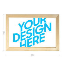 Cargar imagen en el visor de la galería, Tablero Enmarcado de Madera con Impresión UV de Diseño Personalizado Personalizada con Tu Foto o Texto