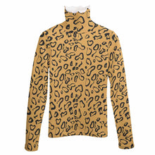 Cargar imagen en el visor de la galería, Suéter Jersey ligero elástico de cuello alto para mujer MY08 Personalizado con Impresión Completa de una imagen con Foto Logo Patrón Texto