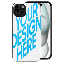 Cargar imagen en el visor de la galería, Funda de cristal para teléfono iPhone 15 / 15 Plus / 15 Pro / 15 Pro Max personalizado con patrón foto texto