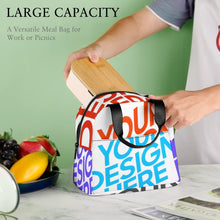 Cargar imagen en el visor de la galería, Cajas Bento portátiles impermeables, bolsas de almuerzo aisladas reutilizables personalizado con patrón foto texto (impresión de imágenes múltiples)
