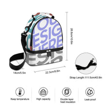 Cargar imagen en el visor de la galería, Bolsa de Almuerzo de Doble Capa con Correa Escolar para Infantil Mujer Trabajo XB0602047 Personalizada Impresion Completa de Múltiples Imágenes con Foto Logo Patrón Texto