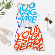Cargar imagen en el visor de la galería, Falda / Vestido de cadera delgada de recorte para mujer BEQ Personalizada con Impresión Completa de múltiples imágenes con Foto Logo Patrón Texto