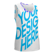 Cargar imagen en el visor de la galería, Chaleco Halter Camiseta sin manga con Cuello Redondo YB Personalizado con impresión completa de una sola imagen con Foto Logo Patrón Texto