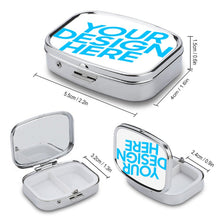 Cargar imagen en el visor de la galería, Pastillero Cuadrado Metalico Portátil JJ0521162 Personalizado Impresión con Foto Logo Patrón Texto Imágen