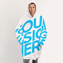 Cargar imagen en el visor de la galería, Sudadera con capucha forro polar bolsillo grande para hombre B412 Personalizada con Impresión Completa de una imagen con Foto Logo Patrón Texto