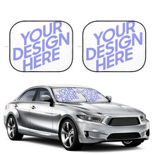 Cargar imagen en el visor de la galería, Parasoles Plegables Universales (un Par) para Parabrisas Delantero de Coche SUV Camiones QC1104037 Personalizados Impresion Completa de Una Imagen con Foto Logo Patrón Texto