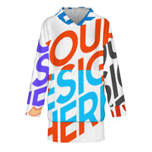 Cargar imagen en el visor de la galería, Manta con capucha portátil como regalo Manta de sudadera cálida para interiores y exteriores personalizado con patrón foto texto (impresión de imágenes múltiples)