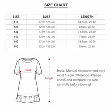 Cargar imagen en el visor de la galería, Vestido de niña F5Q vestido de manga corta personalizado con patrón foto texto (impresión de imágenes múltiples)