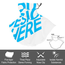 Cargar imagen en el visor de la galería, Toalla Facial Colgante de Oreja y Nariz Abierta KZ07 sin Filtro de Poliéster con Diseño Personalizado Personalizada de Tus Textos o Imágenes