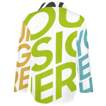 Cargar imagen en el visor de la galería, Camisa / Blusa Casual Básica Manga Larga Cuello en V Dobladillo Irregular Oficina para Mujer AY008 Personalizada con Impresión Completa de múltiples imágenes con Foto Logo Patrón Texto