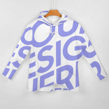 Cargar imagen en el visor de la galería, Sudadera Midi Ajustada con Capucha Dobladillo Irregular para Mujer SDS001 Personalizada Impresion Completa de Una imagen con Foto Logo Patrón Texto