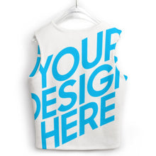 Cargar imagen en el visor de la galería, Chaleco de Punto Suéter Jersey sin Mangas cuello profundo V de Moda para mujer MY05 Personalizado con Impresión Completa de una imagen con Foto Logo Patrón Texto