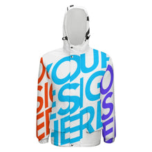 Cargar imagen en el visor de la galería, Chaqueta corta deportiva moderna gruesa con forro polar para hombre A679 Personalizada con Impresión Completa de múltiples imágenes con Foto Logo Patrón Texto