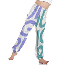Cargar imagen en el visor de la galería, Pantalones deportivos Pantalones casuales con cintura elástica para niños niñas NT204 Personalizados con Impresión Completa de múltiples imágenes con Foto Logo Patrón Texto