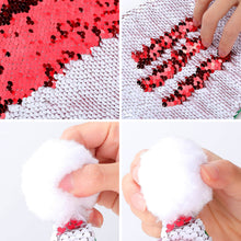 Cargar imagen en el visor de la galería, Gorros de Papá Noel con Lentejuelas con Diseño Personalizado de Tu Nombre o Imagen