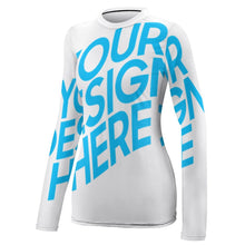 Cargar imagen en el visor de la galería, Camiseta de Protección Solar de Manga Larga para Mujer NZ143 Personalizada con Impresión Completa de una imagen con Foto Logo Patrón Texto