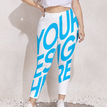 Cargar imagen en el visor de la galería, Leggings elásticos Pantalones deportivos de yoga talla grande para mujer UP Personalizados con Impresión Completa de una imagen con Foto Logo Patrón Texto