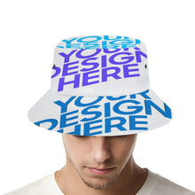 Cargar imagen en el visor de la galería, Sombrero de Pescador / Cubo para Mujer Hombre FS0809027 Personalizado con Impresión de Cinco Imágenes con Fotos Patrón Texto Logo
