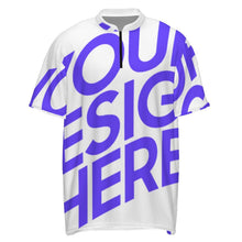Cargar imagen en el visor de la galería, Camiseta de running de manga corta para hombre con cremallera MXLD005 personalizado con patrón foto texto