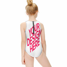 Cargar imagen en el visor de la galería, Traje de baño de una pieza para niña NT032 personalizado con patrón foto texto (impresión de imágenes múltiples)