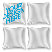 Cargar imagen en el visor de la galería, Funda de Cojín de Satín (4 piezas) con Impresión a Una Cara Personalizado Personalizada con Foto, Texto o Logo