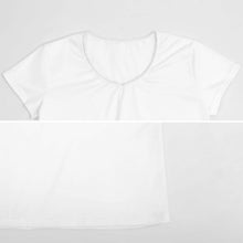 Cargar imagen en el visor de la galería, Camiseta de manga corta con cuello en V talla grande para mujer VT Personalizada con Impresión Completa de una imagen con Foto Logo Patrón Texto