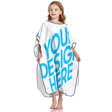 Cargar imagen en el visor de la galería, Poncho Toalla de Playa Grande Suave para Niños Niñas NT158 Personalizada con Impresión Completa con Foto Logo Patrón Texto
