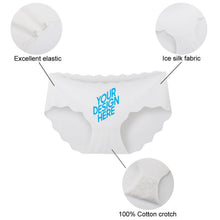 Cargar imagen en el visor de la galería, Calzoncillo de seda helada sin rastro de algodón puro para mujer FS0826003 Personalizado con Impresión Completa con Foto Logo Patrón Texto