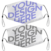 Cargar imagen en el visor de la galería, Mascarilla Reutilizable Lavable Antipolvo Higiénica Ajustable con Filtro para Adultos Mujer Hombre JJ0521193 Personalizada Impresion Completa de 2 Imágenes Diferentes con Foto Logo Patrón Texto