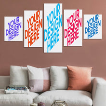 Cargar imagen en el visor de la galería, Póster Cuadro Pintura Imagen Colgante de 5 paneles Diseño de múltiples imágenes (Combinación Vertical) Cuadro de lienzo Pintura de pared de 5 partes GY0903230 Personalizado Personalizada con Foto, Texto o Logo