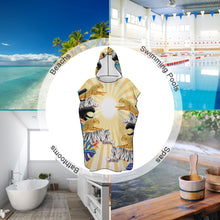Cargar imagen en el visor de la galería, Poncho Toalla de Playa con Capucha Suave para Mujer Hombre NZ158 Personalizada con Impresión Completa con Foto Logo Patrón Texto