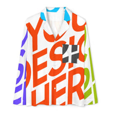 Cargar imagen en el visor de la galería, Conjuntos de pijama clásicos de manga larga para mujer personalizados con patrón de texto de nombre (diseño de varias imágenes)