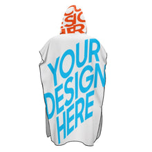 Cargar imagen en el visor de la galería, Poncho Toalla de Playa con Capucha Suave para Mujer Hombre NZ158 Personalizada con Impresión Completa con Foto Logo Patrón Texto
