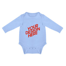 Cargar imagen en el visor de la galería, Mameluco de Manga Larga de Algodón Suave para Bebé YT1202001 Personalizado con Foto Logo Patrón Texto