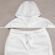 Cargar imagen en el visor de la galería, Conjunto de sudadera con capucha casual para mujer 4T03 Personalizado con Impresión Completa de una imagen con Foto Logo Patrón Texto