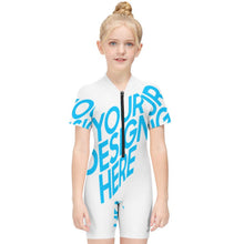 Cargar imagen en el visor de la galería, Bañador / Traje de Baño de Surfing de Una Pieza con Cremallera para Niñas NT001 Personalizado con Foto Logo Patrón Texto
