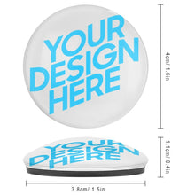 Cargar imagen en el visor de la galería, Imán de Cristal para Nevera (4 cm) con Diseño Personalizado Personalizada de Tus Textos o Fotos