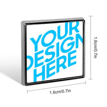 Cargar imagen en el visor de la galería, Broche Cuadrado de Adorno Insignia de Decoración con Estampado para Mujer Hombre SS1404003 Personalizado Impresion Completa de Una Imagen con Foto Logo Patrón Texto