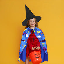 Cargar imagen en el visor de la galería, Conjunto de Capa de mago Traje de Disfraz de bruja de Halloween Fiesta para Niños Niñas Chicos Chicas FS0821001 Personalizado con Impresión Completa con Foto Logo Patrón Texto