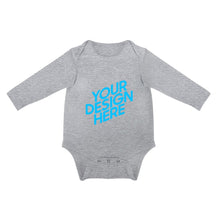 Cargar imagen en el visor de la galería, Mameluco de Manga Larga de Algodón Suave para Bebé YT1202001 Personalizado con Foto Logo Patrón Texto