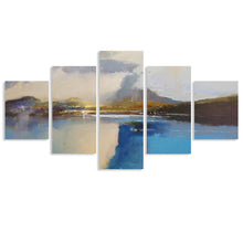 Cargar imagen en el visor de la galería, Cuadro Pintura Imagen Completo Combinación Vertical 5 Paneles Colgantes Carteles Cuadros de pared para el hogar 5 partes en Lienzo GY0903231 Personalizado Personalizada con Foto, Texto o Logo