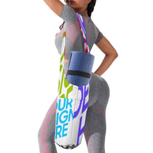 Cargar imagen en el visor de la galería, Bolsa de almacenamiento plegable de lona para esterilla de yoga personalizado con patrón foto texto (impresión de imágenes múltiples)