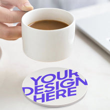 Cargar imagen en el visor de la galería, Posavasos Redondo de Cerámica con Impresión Directa UV de Diseño Personalizado Personalizada con Foto, Texto o Logo