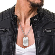 Cargar imagen en el visor de la galería, Collar Conmemorativo / Colgante de Placa Identificación para Mujer Hombre SS1401117 Grabado Personalizado con Texto Nombre