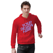 Cargar imagen en el visor de la galería, Sudadera de Algodón con capucha con Bolsillo Canguro Casual Clásica de hombre FS0816008 Personalizada con Impresión Delantera de una imagen con Foto Logo Patrón Texto