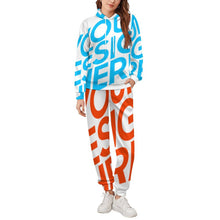 Cargar imagen en el visor de la galería, Conjuntos de sudadera y pantalones deportivos para mujeres y hombres personalizado con patrón foto texto (impresión de imagen única)